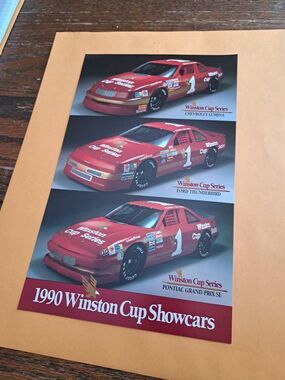 1990 Winston Cup Show Cars Spec Card Chevrolet Ford Pontiac NASCAR Promo RJR